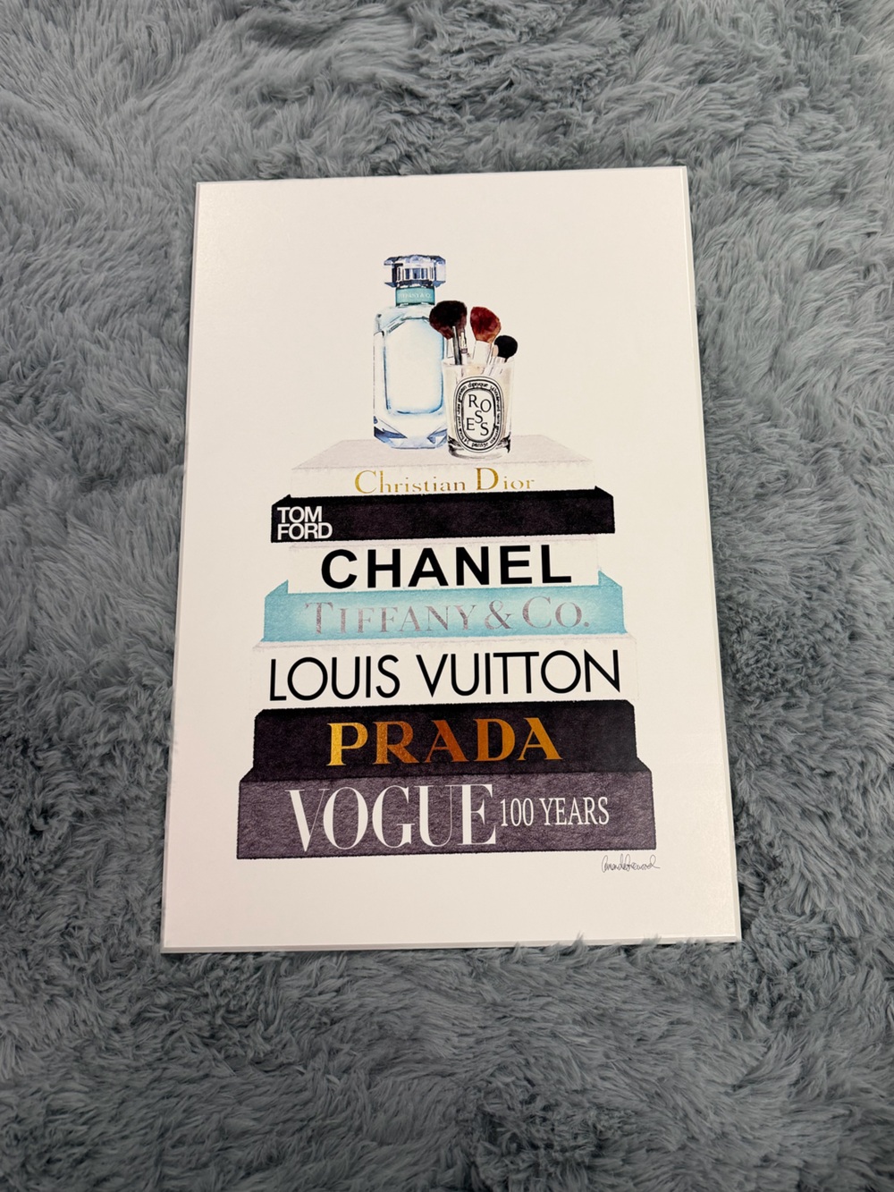 Stupell Industries Book Stack Perfume Brushes
Glam Fashion  Wall Plaque